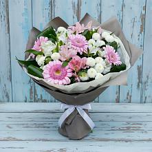 Букет цветов из:  Герберы, Альстромерии и Хризантемы в Ялге