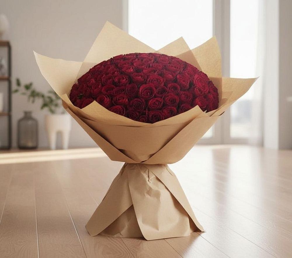 Букет 101 Красная роза в Ялге