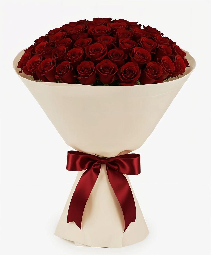 Букет 101 Бордовая роза Блэк Бакарра в Ялге